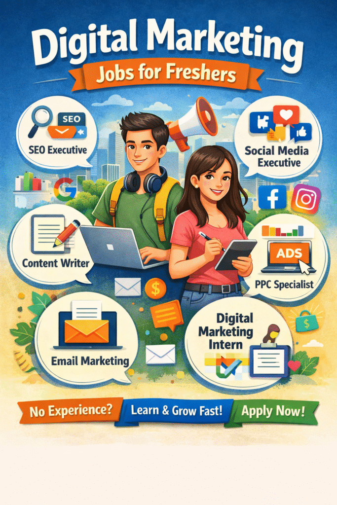Digital Marketing Jobs for Freshers: Complete Career Guide (2026) Digital Marketing Jobs for Freshers