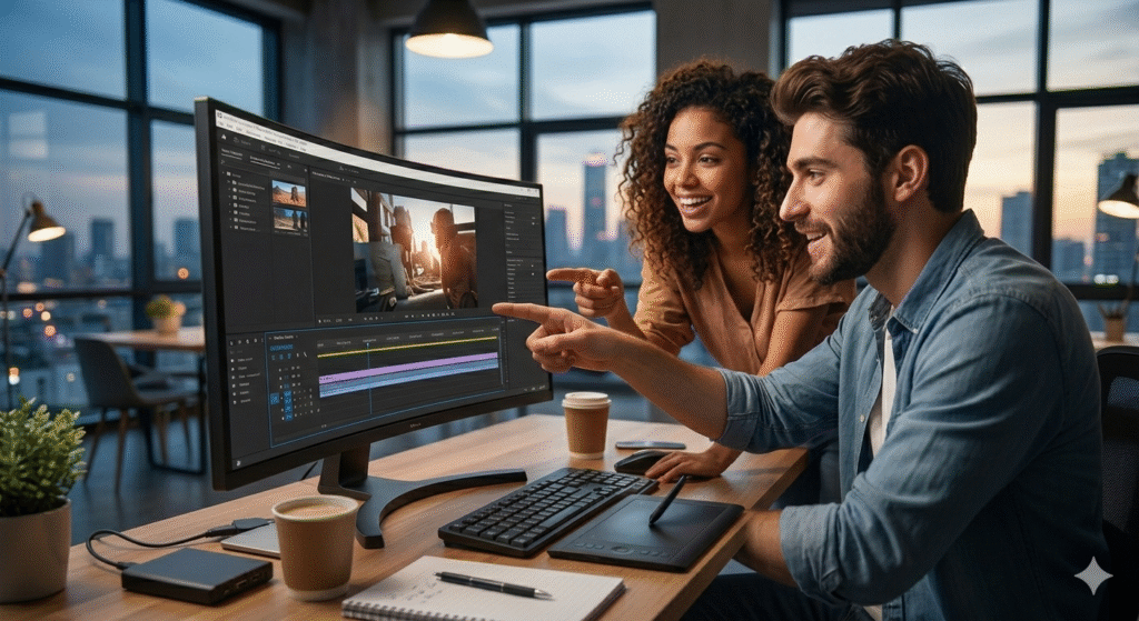 skilled video editor