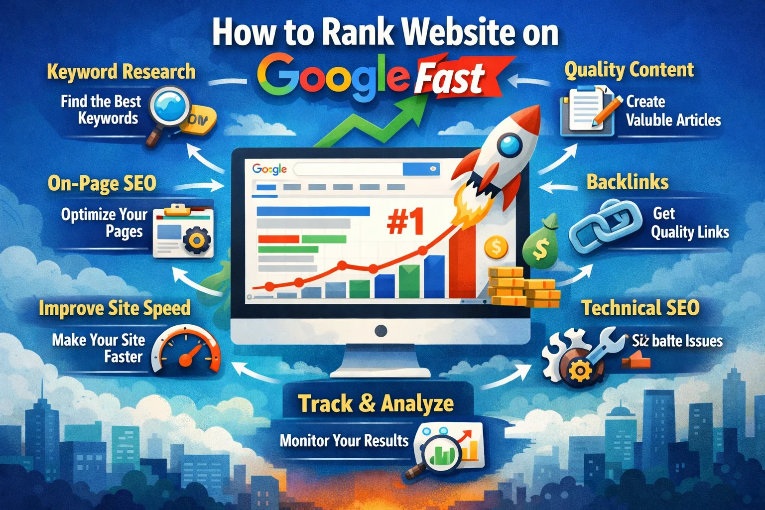 how to rank website on google fast