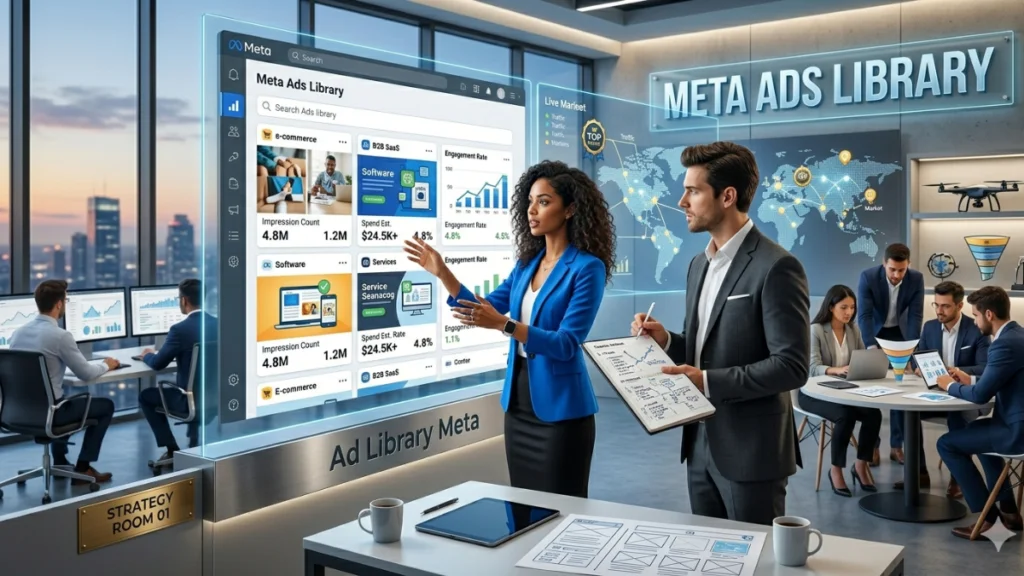 🚀 Meta Ads Library: The Secret Tool Smart Marketers Use to Spy on Winning Ads 👀 meta ads library (1)